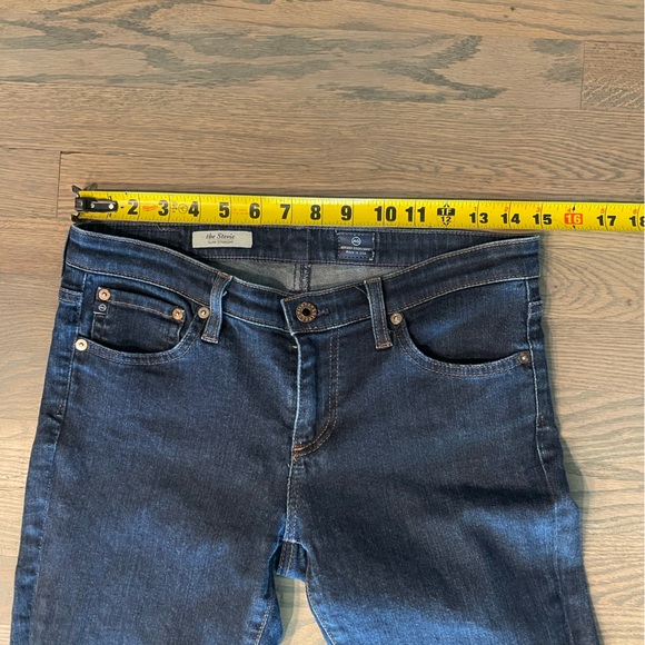 AG Adriano Goldschmied Slim Straight Dark Wash Blue Jeans - Picture 4 of 6